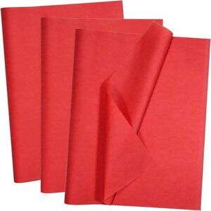 Greenii 500 pcs (480+20 free) Red Tissue Paper - 20" x 30" Wrapping Tissue